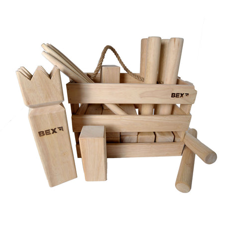 Kubb in Holzkiste