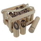 KUBB -Nummer Original Gummiholz in Holzkiste
