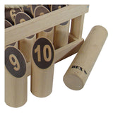 KUBB -Nummer Original Gummiholz in Holzkiste