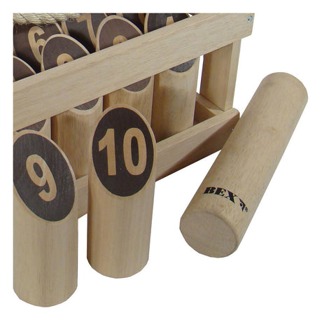 KUBB -Nummer Original Gummiholz in Holzkiste