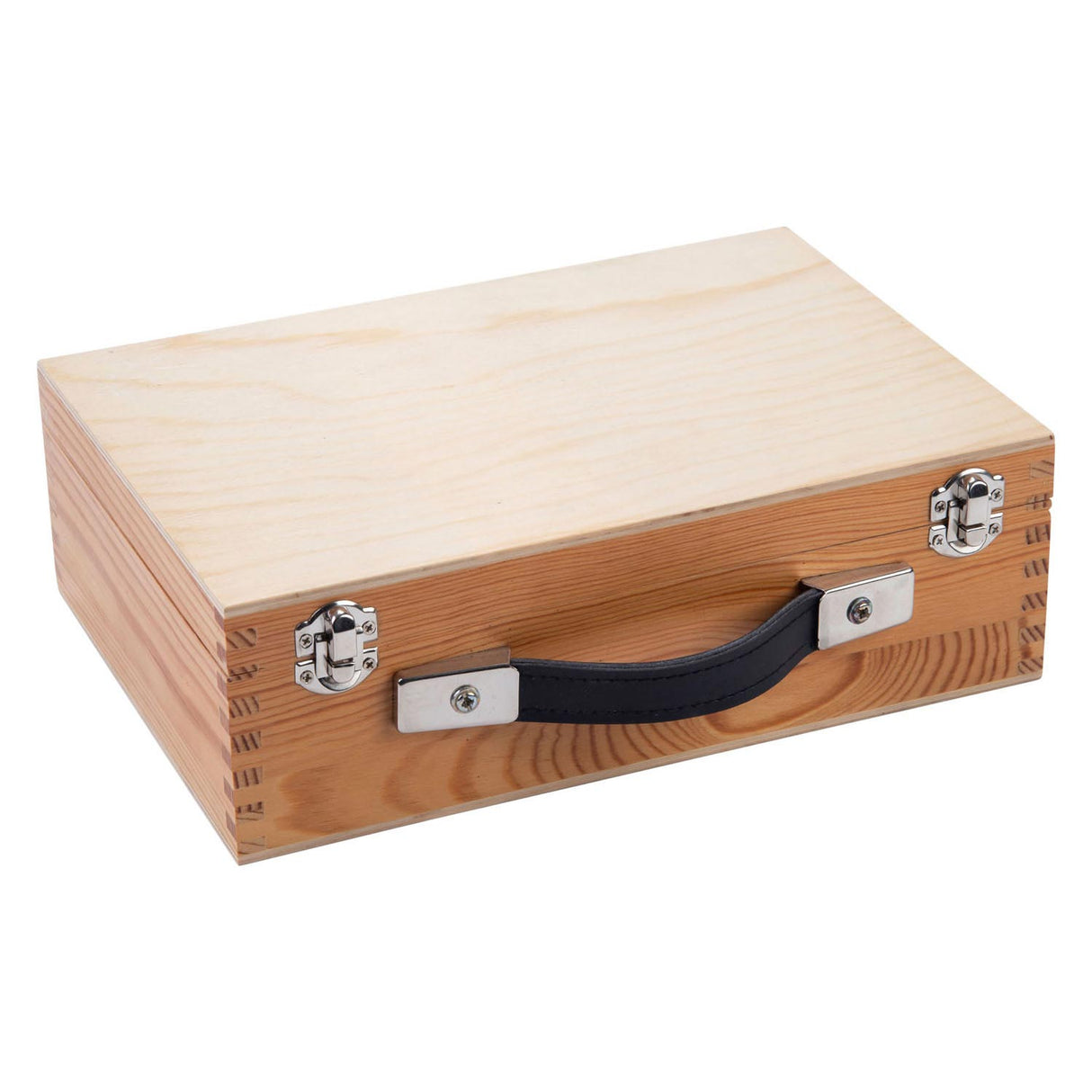 Engelhart Boule-Spiel aus Metall – 6 Kugeln in Holzbox – Schwarzgrau – Luxus-Set – Pétanque – Boule – Metallkugeln – passend für jeden Boule-Platz – Langfeld