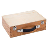 Engelhart Boule-Spiel aus Metall – 6 Kugeln in Holzbox – Schwarzgrau – Luxus-Set – Pétanque – Boule – Metallkugeln – passend für jeden Boule-Platz – Langfeld