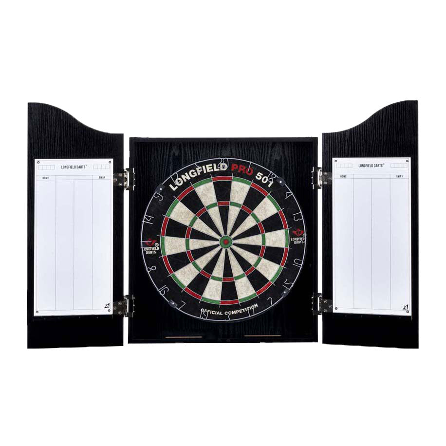 Engelhart Holzschrank mit Sisal-Dartscheibe inkl. Dart-Set
