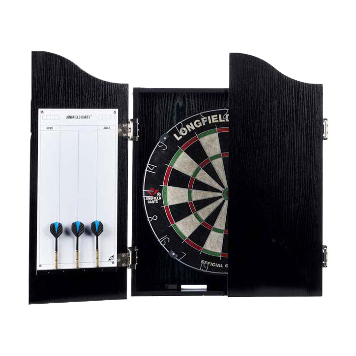 Engelhart Holzschrank mit Sisal-Dartscheibe inkl. Dart-Set