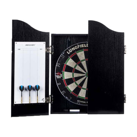 Engelhart Holzschrank mit Sisal-Dartscheibe inkl. Dart-Set