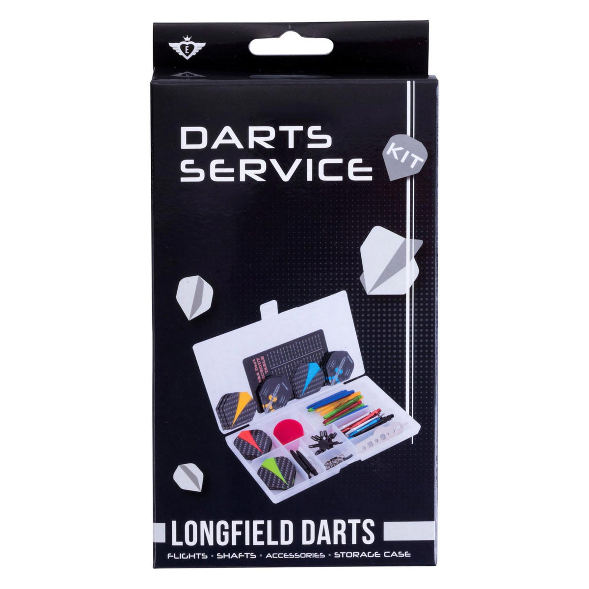 Longfield Darts Service Kit Zubehörset 141-teilig in Kunststoffbox
