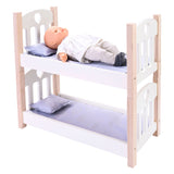 Etagenbett für Longfield-Puppen, grauweiß