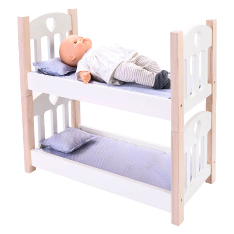 Etagenbett für Longfield-Puppen, grauweiß