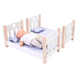 Etagenbett für Longfield-Puppen, grauweiß