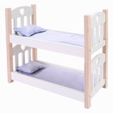 Etagenbett für Longfield-Puppen, grauweiß