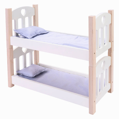 Etagenbett für Longfield-Puppen, grauweiß