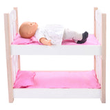 Puppen-Etagenbett rosa weiß