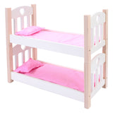 Puppen-Etagenbett rosa weiß