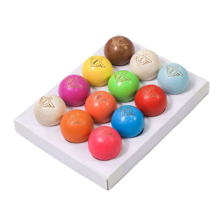 Jeu de boules buts 12 houten ballen - 30mm