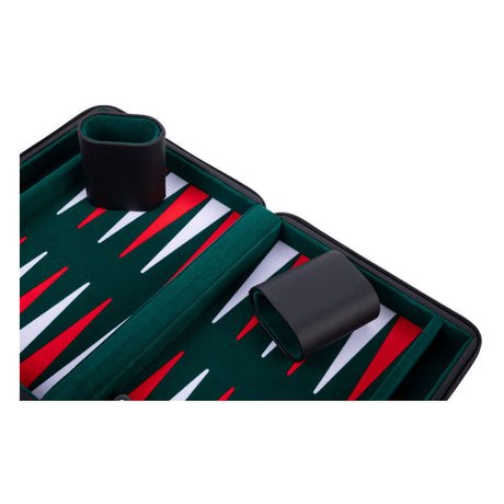 Engelhart backgammon reisspel met rits - zwart