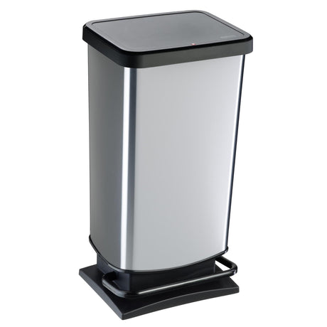 Rotho Paso Treteimer 40l Silbermetallic