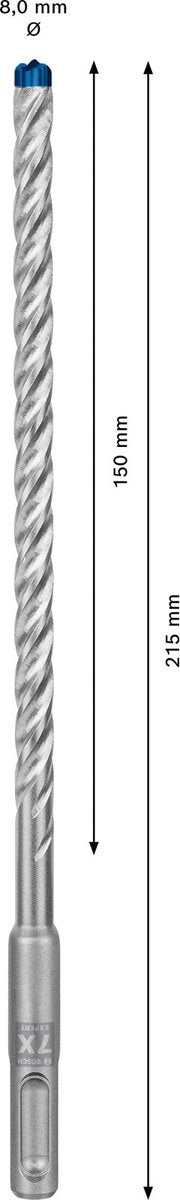 Bosch accessories expert sds plus-7x 2608900168 hamerboor 10-delig 8.00 mm gezamenlijke lengte 215 mm sds-plus 10 stuk(