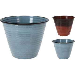 Blumentopf Metall 2 farbig sortiert | 2 Stk