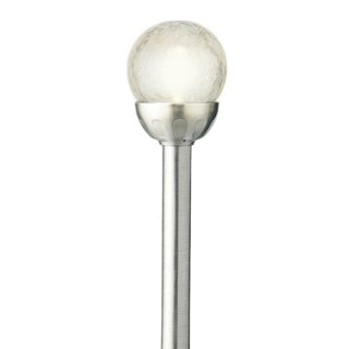 Solarlampe Gartenstecker Edelstahl Glaskugel transparent