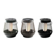 Lantaarn lines vlam 13cmx15cm solar 3 assorti | 3 stuks