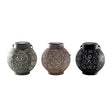 Lantaarn bloem bol 14,8cmx15,2cm solar 3 assorti | 3 stuks