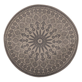 Esschert Design Garten Teppich grau rund 170 cm