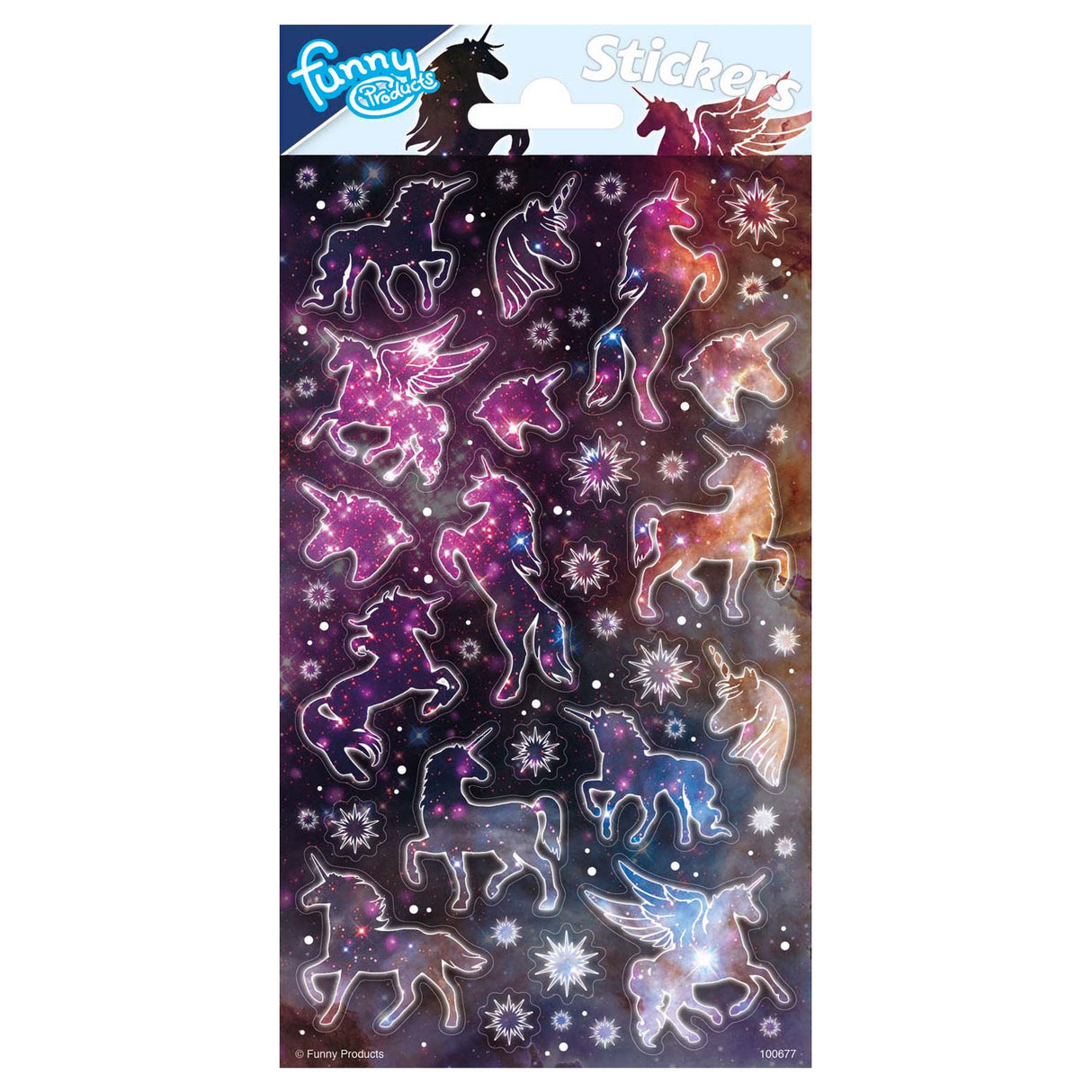 Totum-Aufkleberbogen, funkelndes Einhorn