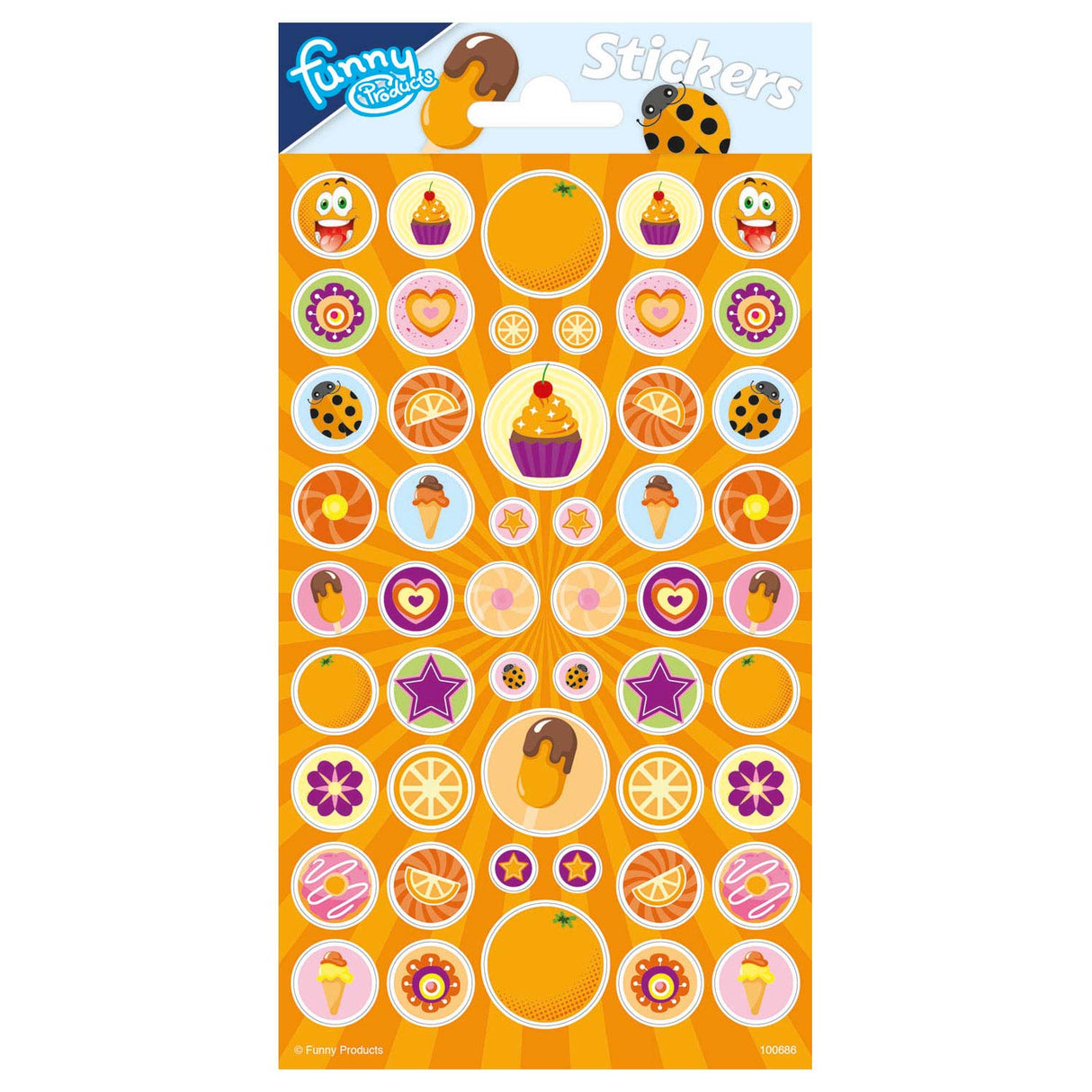 Totum-Aufkleberbogen mit Duft – Orange