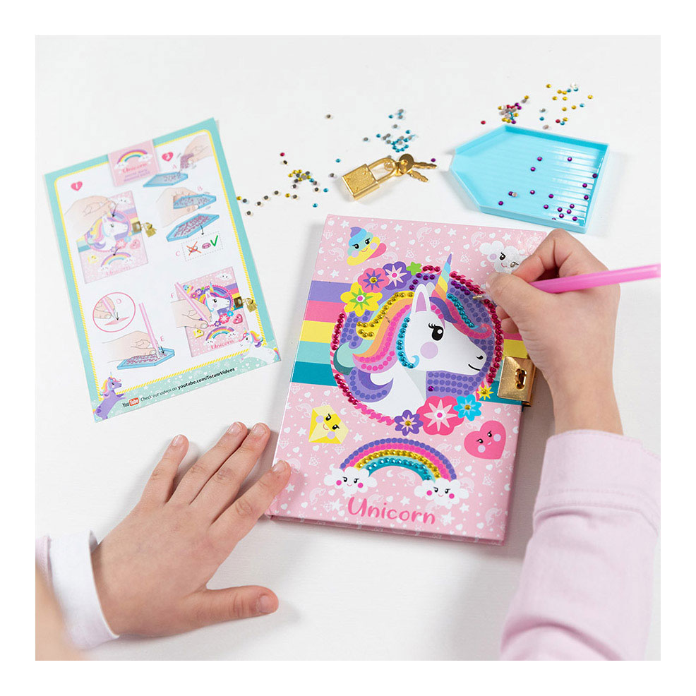 Totum Einhorn geheimes Tagebuch mit Schloss, Freundebuch | Geheimes Tagebuch, Diamantmalerei, Kunsthandwerk | Geschenktipp für Spielzeugmädchen