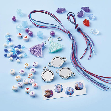 Totum Disney Frozen 4 Buchstaben Armbänder Herstellung Bastelpaket Schmuckset Freundschaftsarmbänder Spielzeug Mädchen mit Anna und Elsa Geschenktipp Basteln