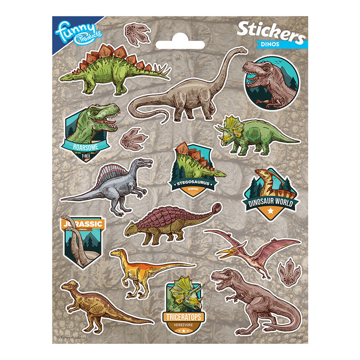 Totum Stickerbogen Dinosaurier, 18 Stk.