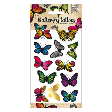 Totum Metallic Tattoos Schmetterlinge