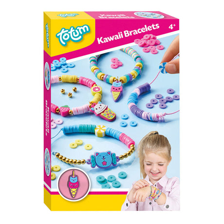 Herstellung fröhlicher Kawaii-Charm-Armbänder von Totum inkl. 360+ Scheibenperlen-Bastelset, kreatives Spielzeug – Geschenktipp für Kawaii-Armbänder