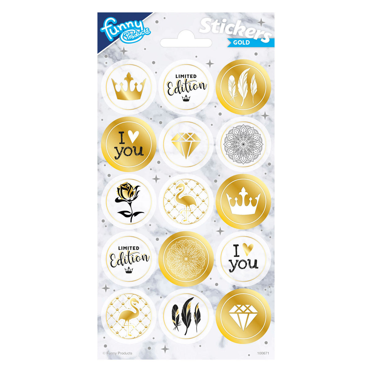 Totum-Aufkleberblatt Gold