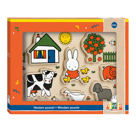 Miffy Holzpuzzle, Formpuzzle – Lernspielzeug Junior – Kleinkind, Vorschulkind – ab 1 Jahr – Bambolino-Spielzeug-Geschenktipp