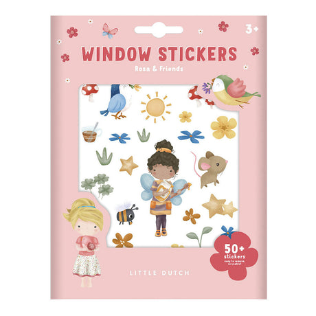 Little Dutch Fensteraufkleber Rosa Friends
