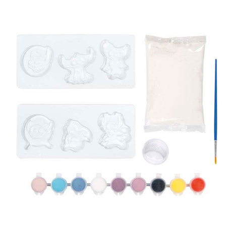 Totum Disney Stitch 3 in 1 Bastelset XL – Armbänder, Gipsabdruck, Diamantmalerei, Magnete und Schlüsselanhänger basteln – kreatives Spielzeug, Geschenktipp, Basteln für Jungen und Mädchen ab 5 Jahren