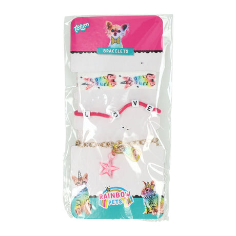 Creative craft group rainbow pets armbanden - 3st.