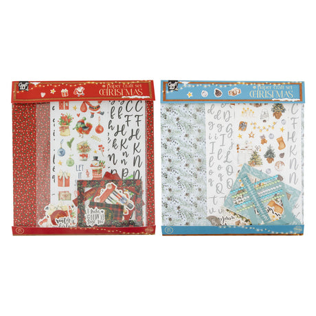 Creative craft group knutselen met papier set kerstmis - 37dlg.