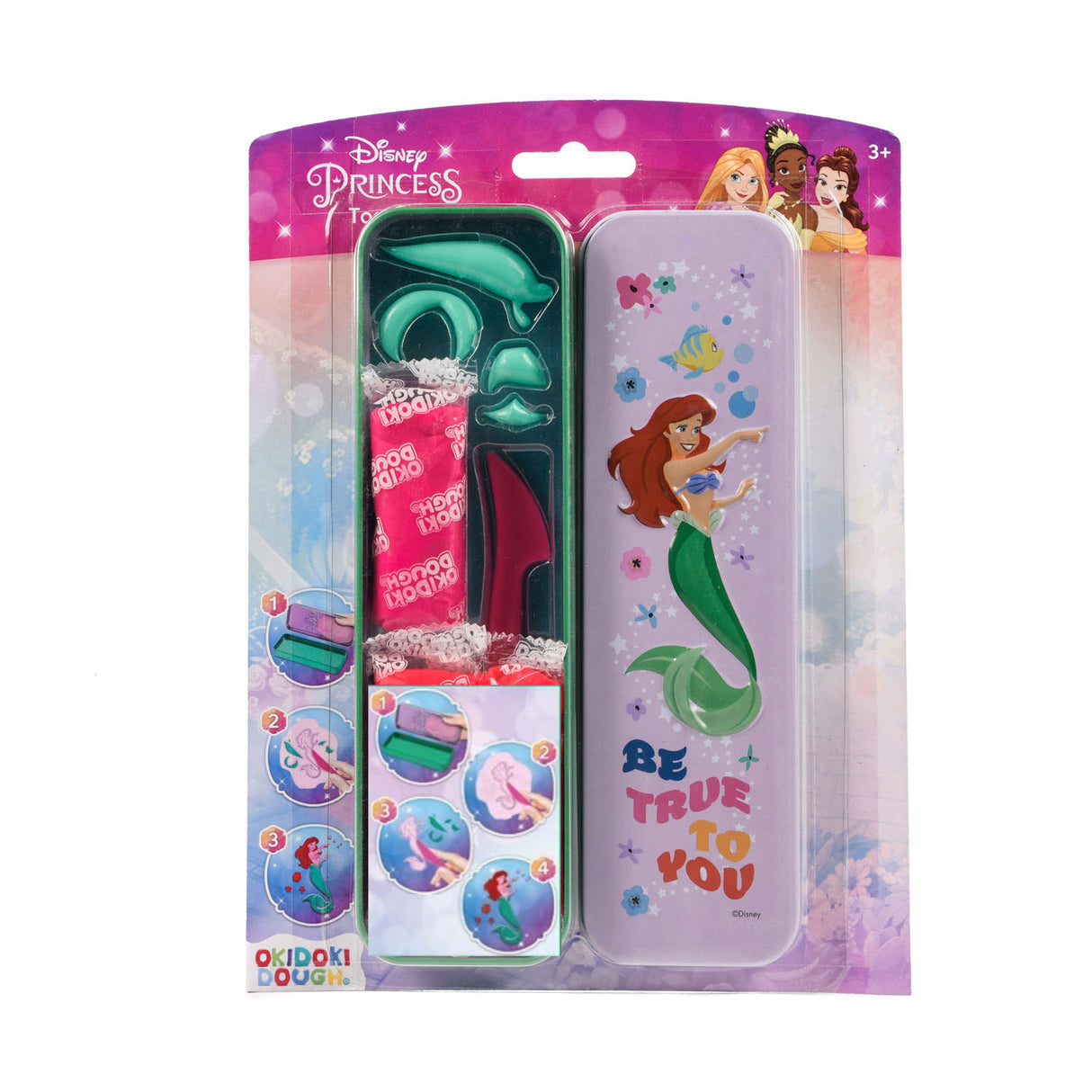 Canenco Disney Princess Okidoki Ton-Aufbewahrungsdose 3D mit Zubehör