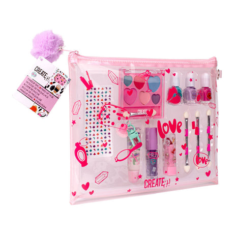 Erstellen Sie es! Schönheits -Make -up -Tasche mit Inhalt