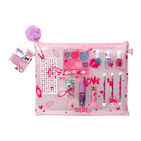 Erstellen Sie es! Schönheits -Make -up -Tasche mit Inhalt