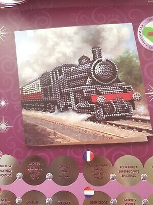 Brand Unit Diamond Painting – Karte mit Dampflokomotive