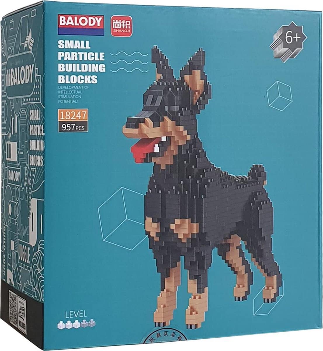 Balody Floatman Hund mit Nanoblocks Mini Lego Bausteine 957 Teile