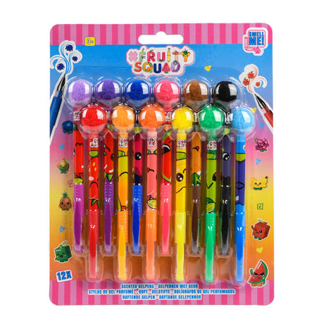 Canenco Fruity Squad Pompom-Gelstifte mit Duft, 12 Stück.