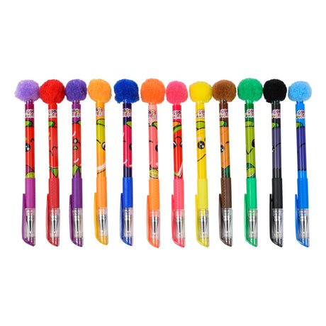 Canenco Fruity Squad Pompom-Gelstifte mit Duft, 12 Stück.