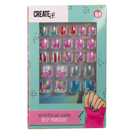 Erstelle es! Candy Explosion künstliche Nägel selbstklebend