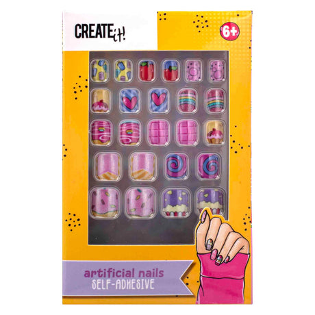 Erstelle es! Candy Explosion künstliche Nägel selbstklebend