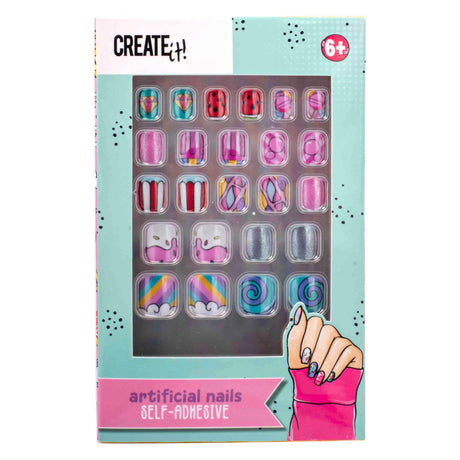 Erstelle es! Candy Explosion künstliche Nägel selbstklebend