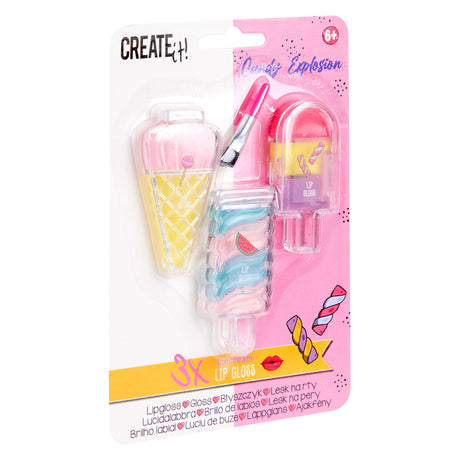 Erstelle es! Candy Lipgloss-Eis, 3 Stk.